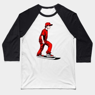 Skateboarder Baseball T-Shirt